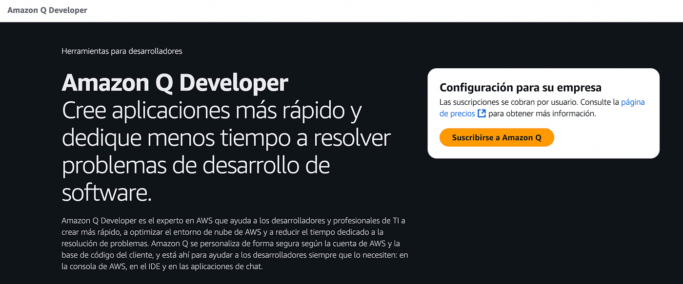 🛠 Manual de Configuración de Amazon Q Developer Pro