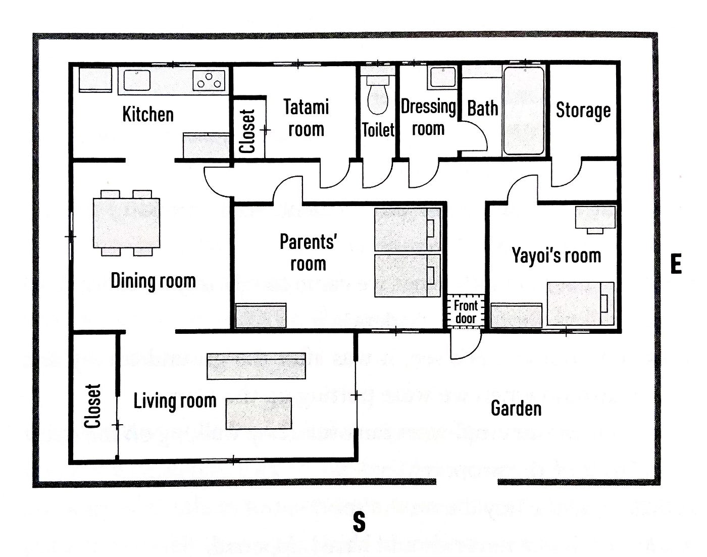 This is the floor plan for Case 1. It shows the layout of the entire house.