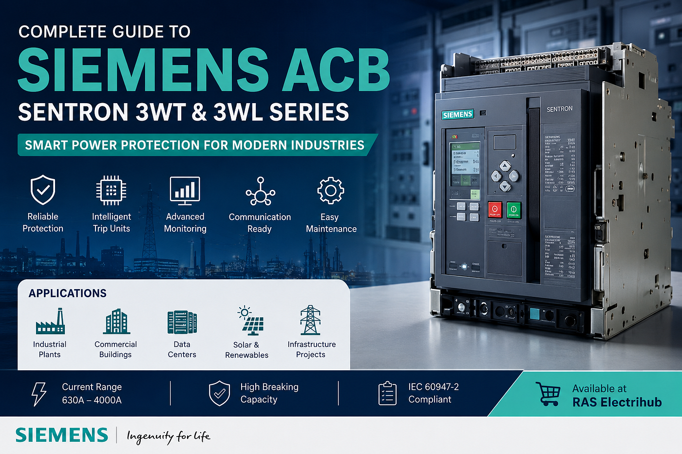 Siemens SENTRON 3WT ACB — Smart Protection Technology for Industrial Systems
