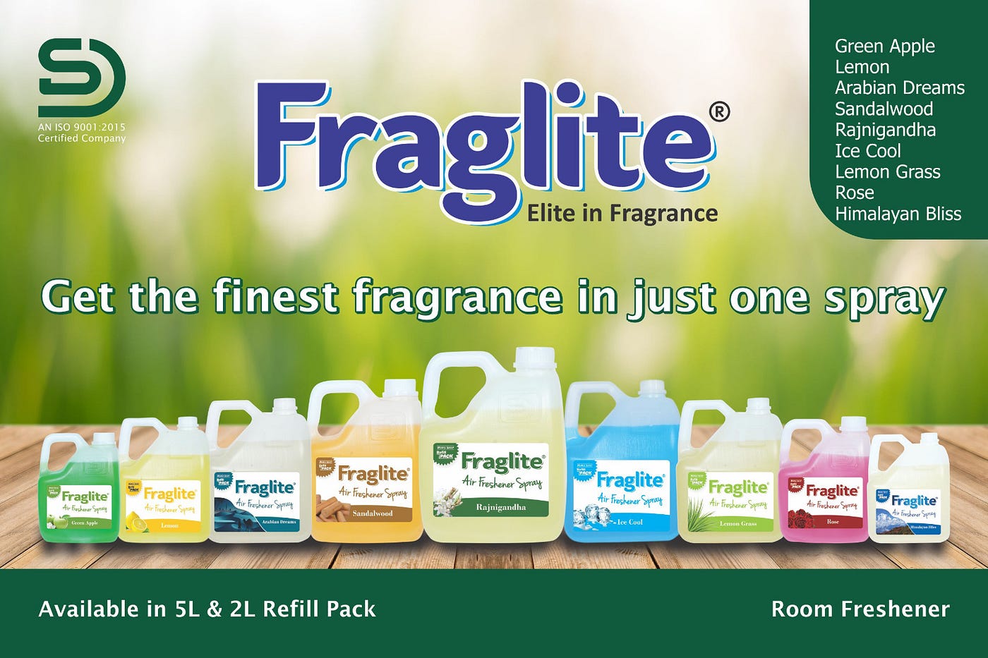 Refillable Fraglite room and car air freshener from manufacturer in Rudrapur ,Uttarakhand