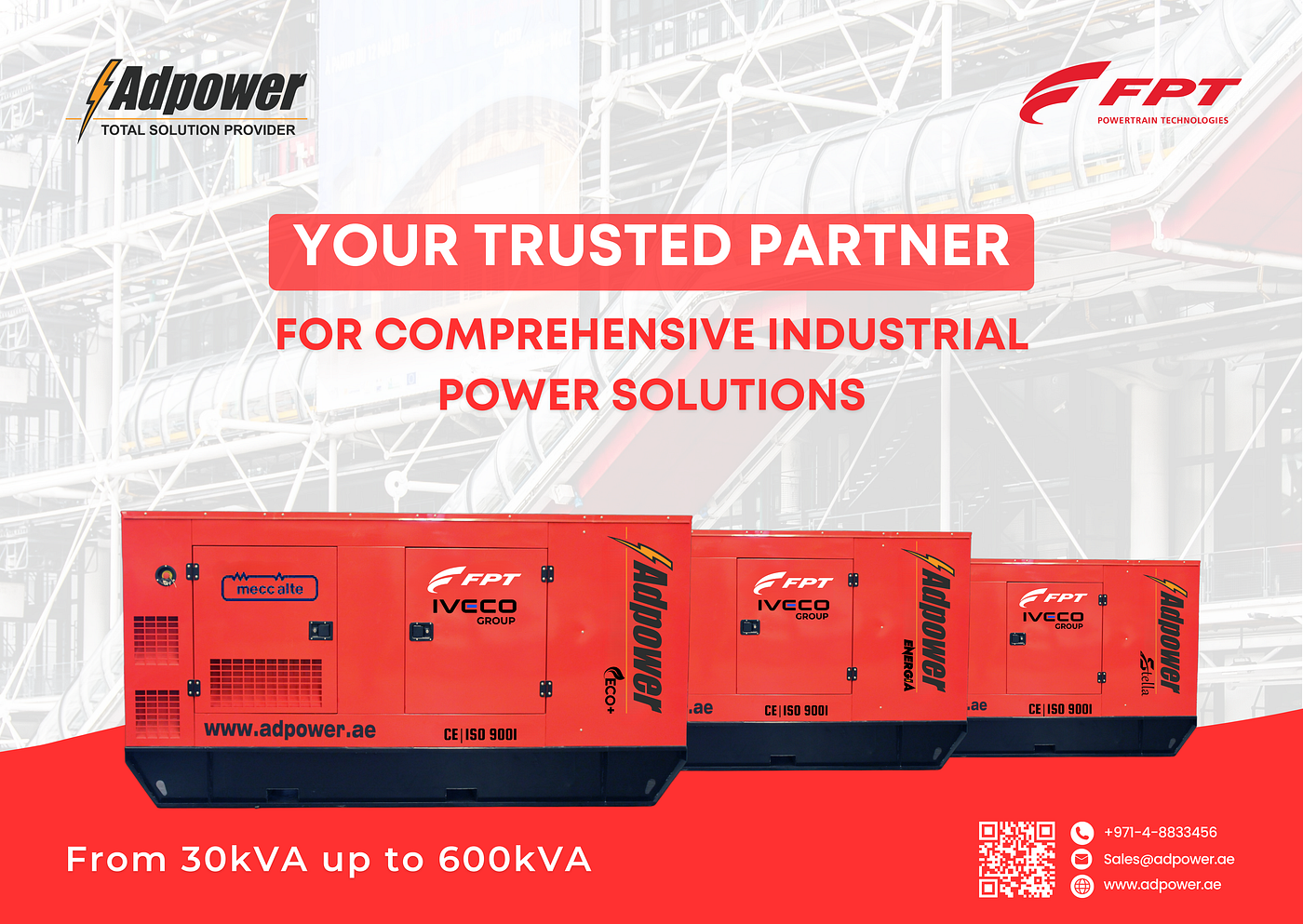 Adpower FZCO — Reliable FPT Iveco Diesel Generators for Every Power Need