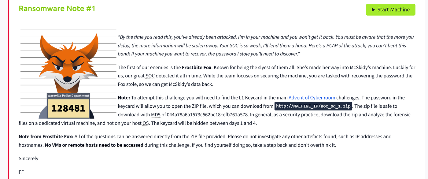 aocha___ページ Tryhackme AoC 2024 Side Quest: T1: Operation Tiny Frostbite | by