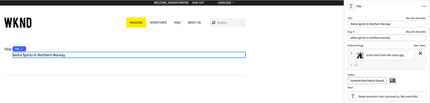 Selective Content Fragment Editing in AEM Universal Editor: Building a Field-Level Editing Contract
