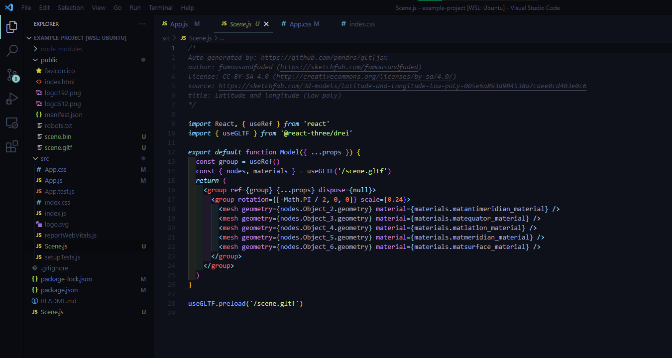 How to import a glTF file into your React application using React Three  Fiber | by Zach Mommaerts | Medium