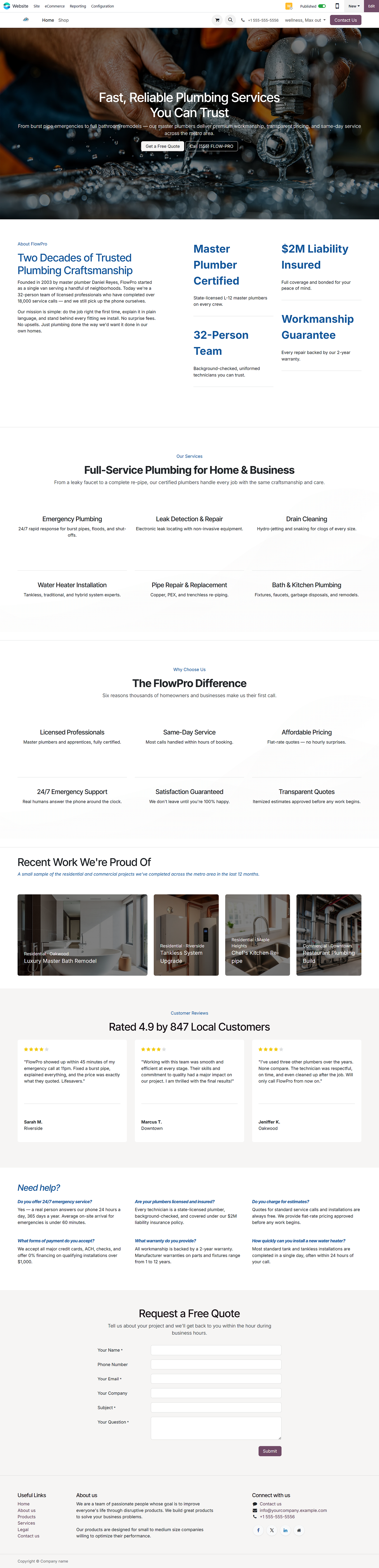 How I Designed a Modern Plumbing Website That Builds Trust and Generates Leads