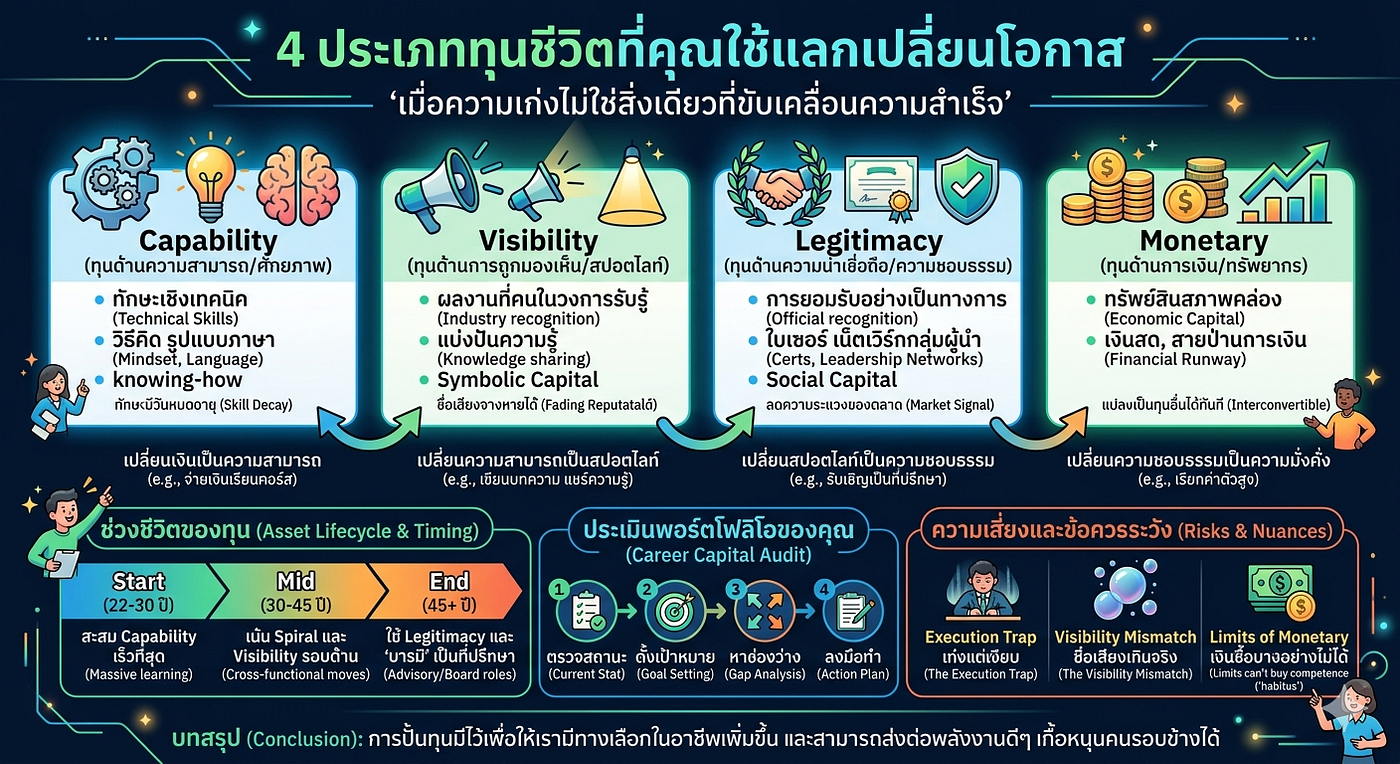ทุนชีวิต 4 ประเภทที่คุณใช้แลกเปลี่ยนโอกาส: เมื่อ ‘ความเก่ง’ ไม่ใช่สิ่งเดียวที่ขับเคลื่อนความสำเร็จ