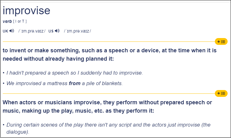 Improvise Definition Improvise Definition