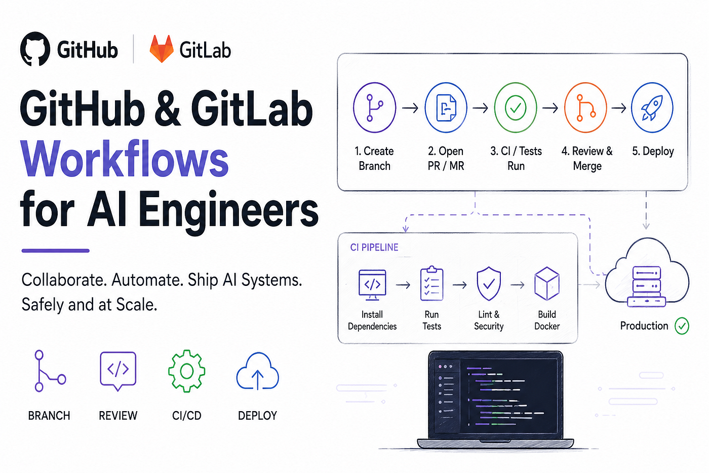 GitHub & GitLab Workflows for AI Engineers