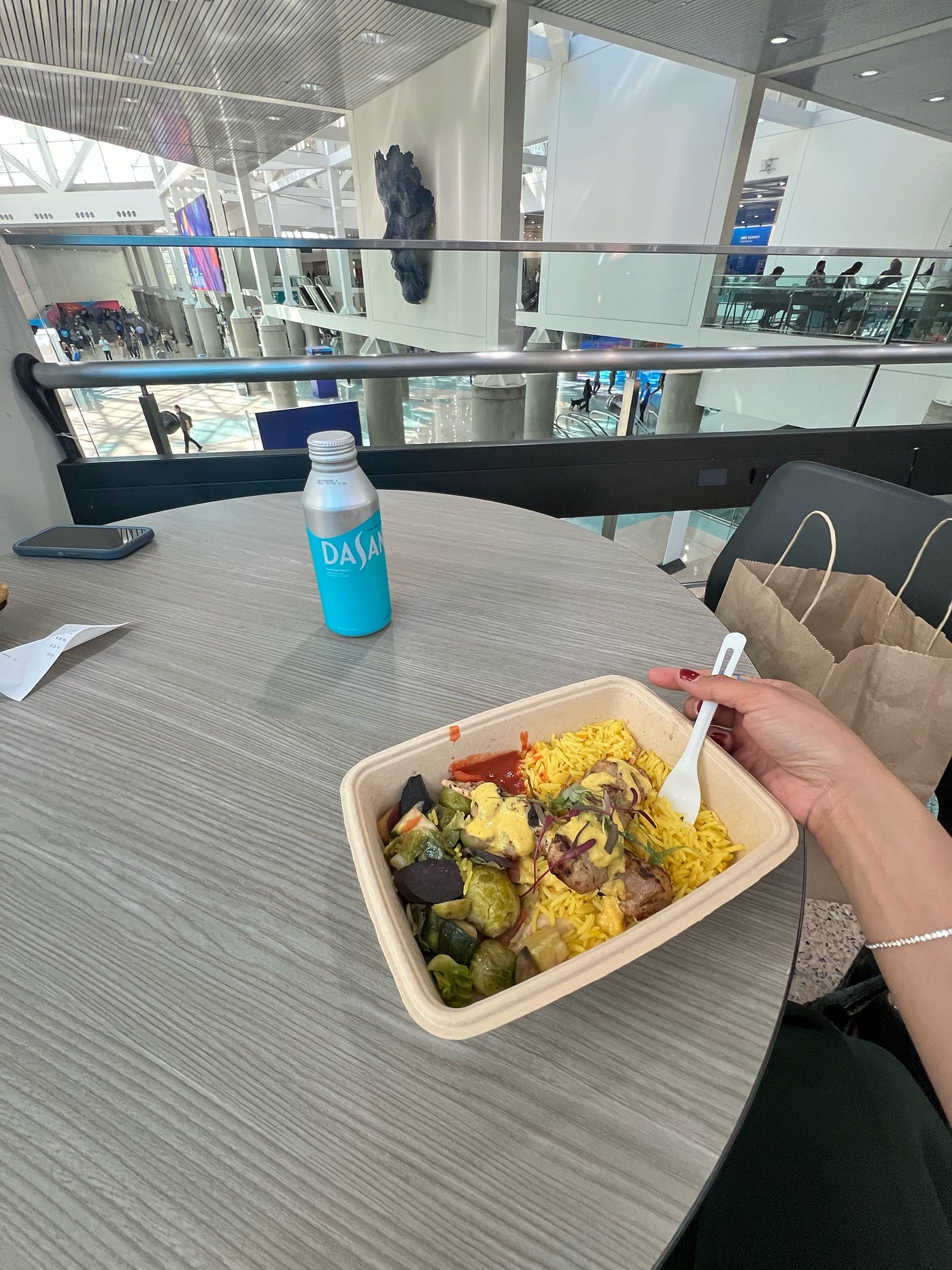I met a new friend at lunch! We shared a table and had a lovely conversation about what we did. We ended up connecting on LinkedIn and agreed that we’ll keep each other posted on the next event in LA. Such a smart young man!