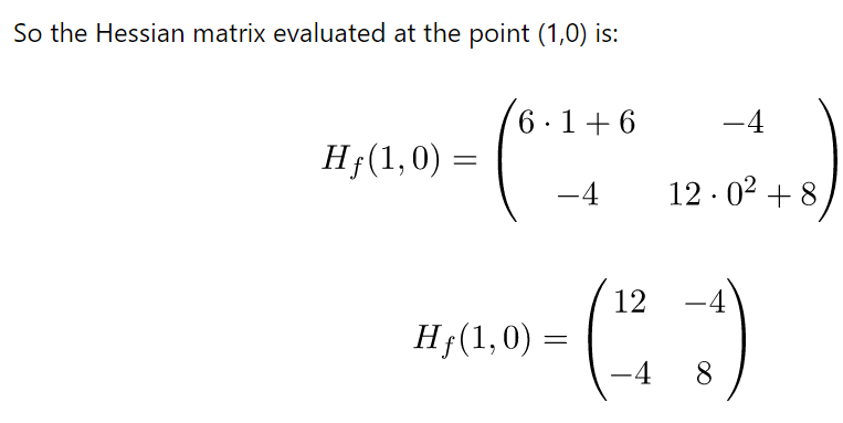 Hessian matrix calculator discount