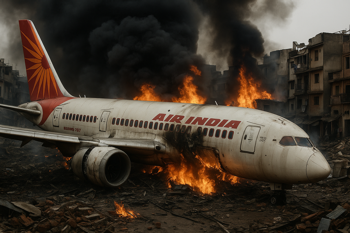 Plane crashes in Ahmedabad