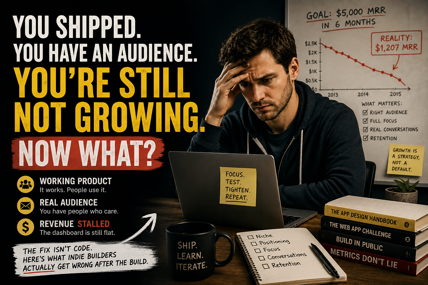 You Shipped. You Have an Audience. You’re Still Not Growing. Now What?