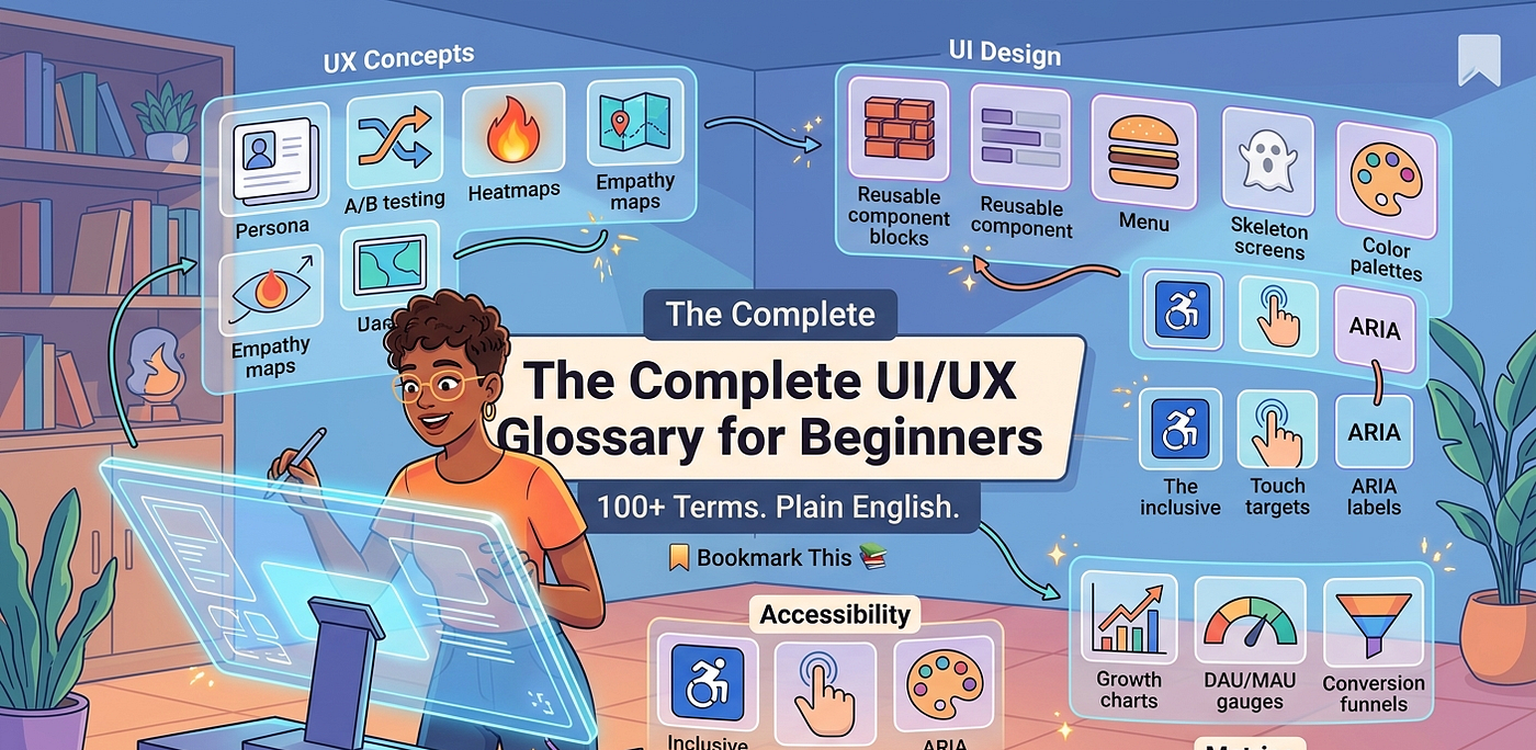 The Complete Glossary of UI/UX Design Terms Every Beginner Must Know