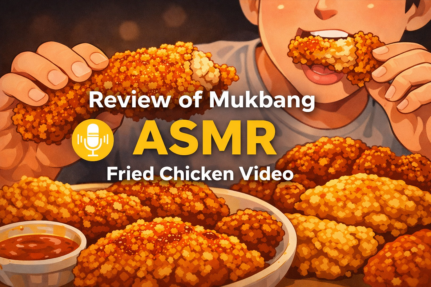 Mukbang ASMR Video Review: Crispy Fried Chicken Eating Show 🐔🍗 🌶️ 🔥😋🍽️.