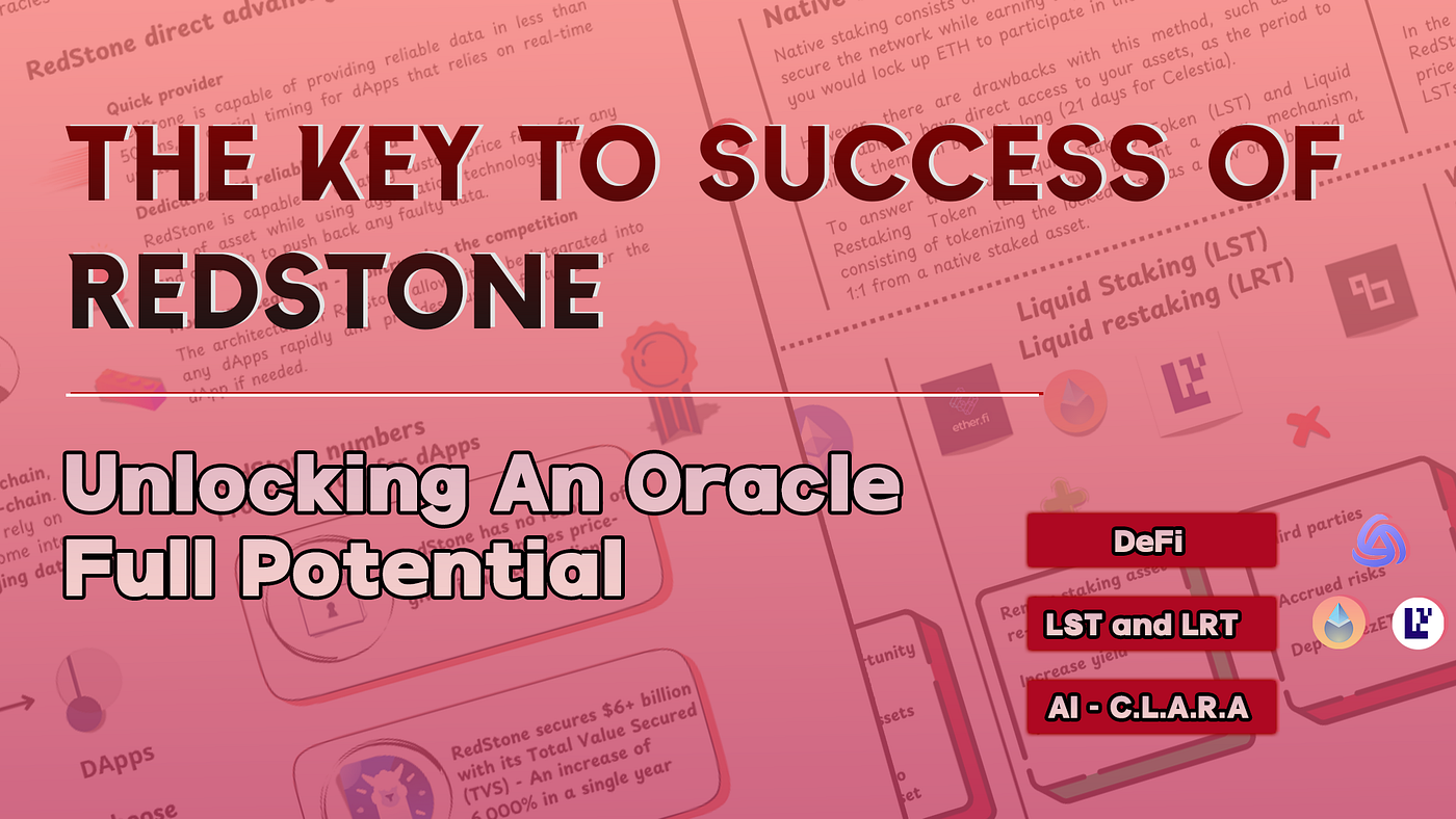 The Key To Success of RedStone — Unlocking An Oracle Full Potential | by  Chachalotte | Medium