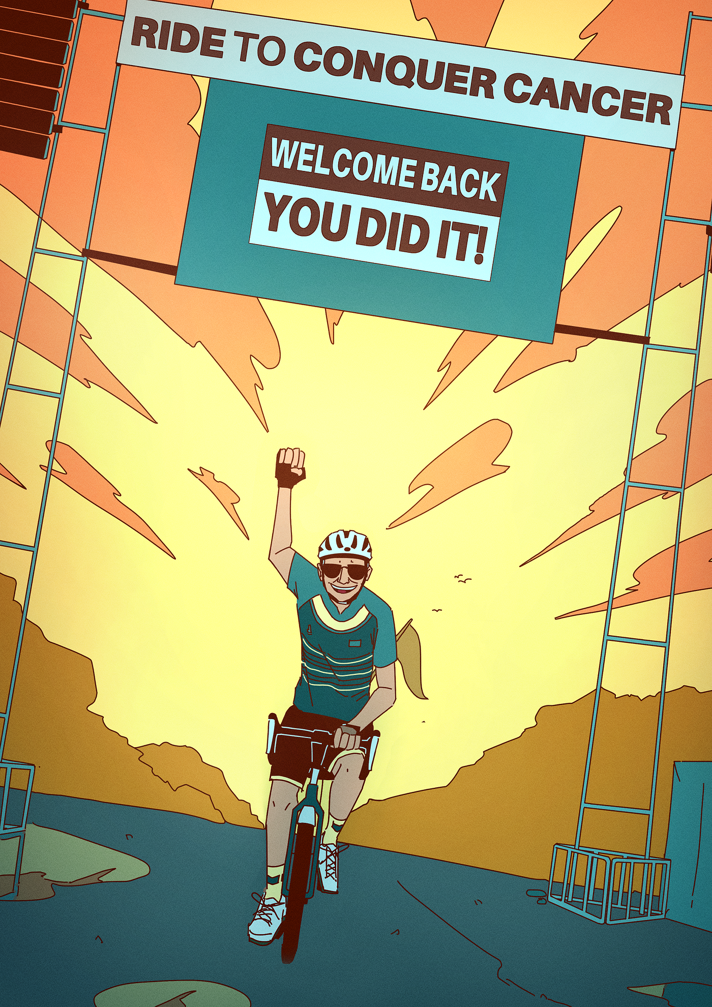 Conquering cancer with a bicycle. By Mike Drainie | by Mike Drainie | Medium, image size:1400x1980