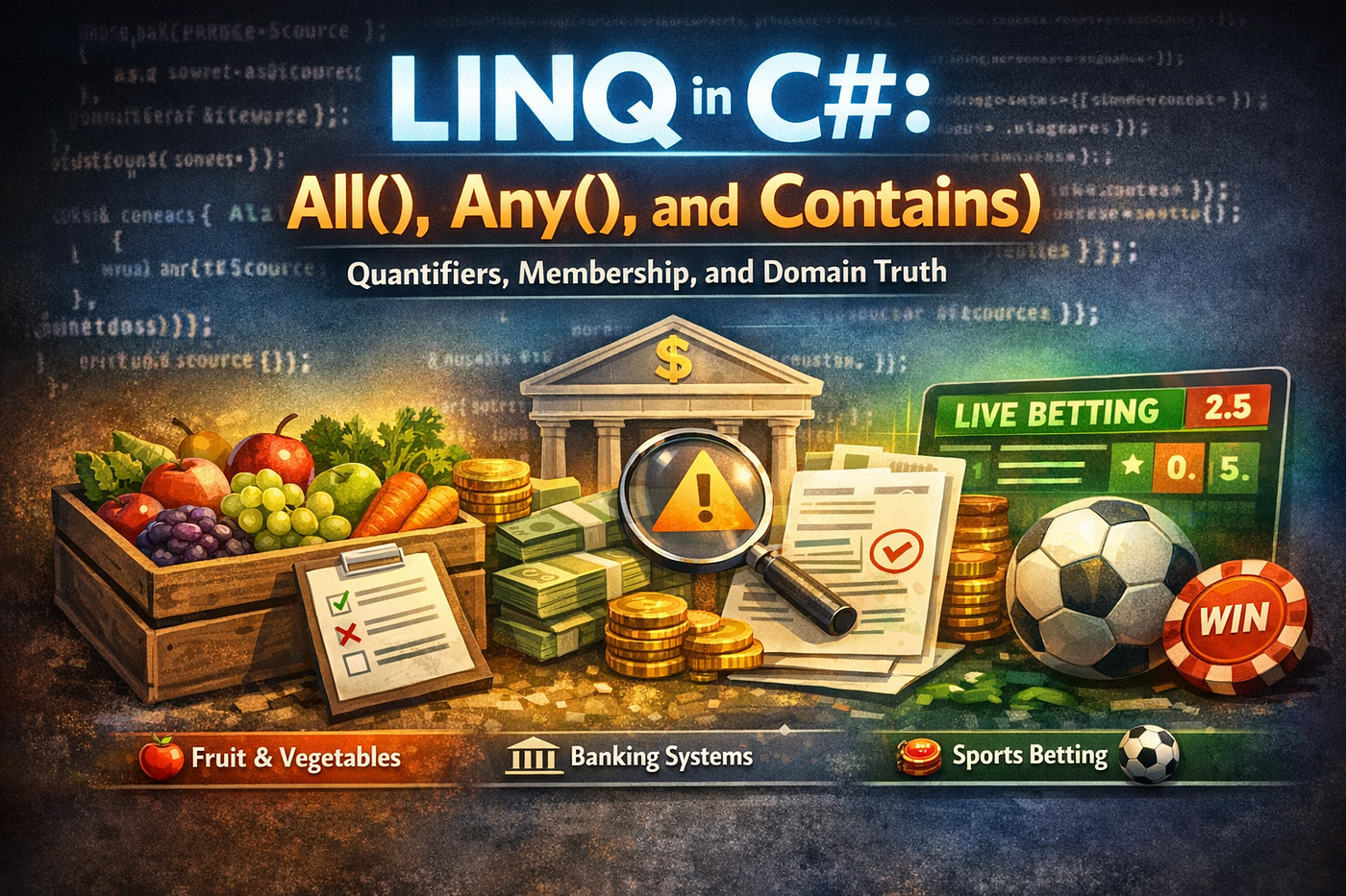 LINQ in C#: All(), Any(), and Contains():Expressing Domain Truth in C#