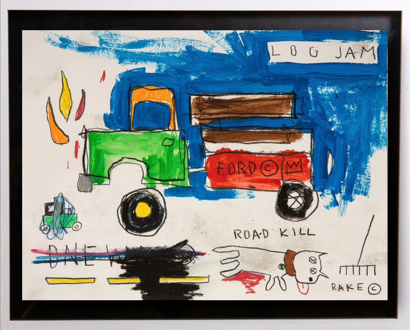 Jean-Michel Basquiat 95 Masterworks Collection: Log Jam (1982