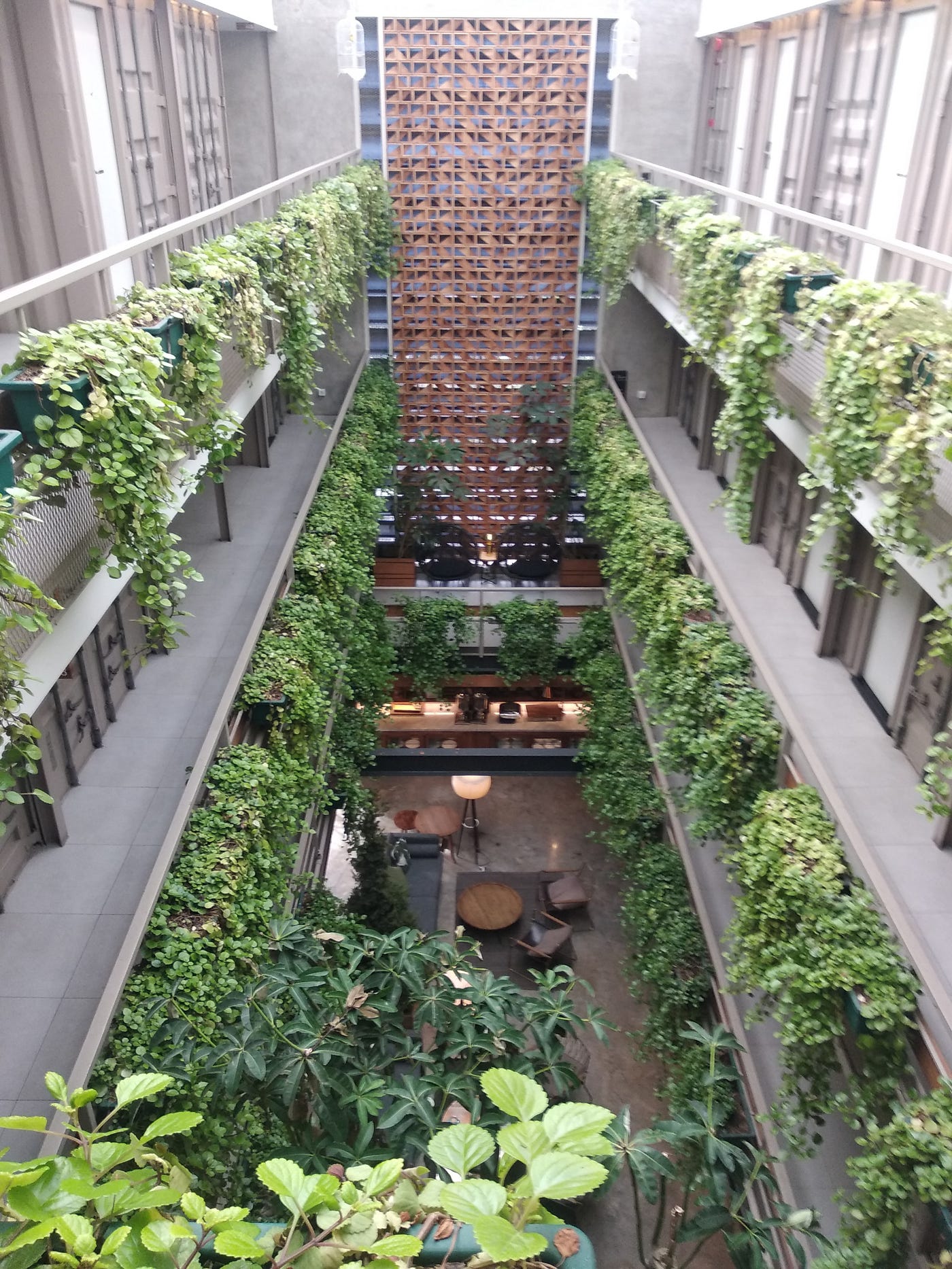 View of Urban Vertical Vegetable Garden