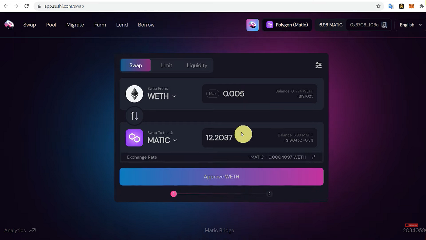 How To Convert Polygon Matic Into Polygon WETH | Coinmonks