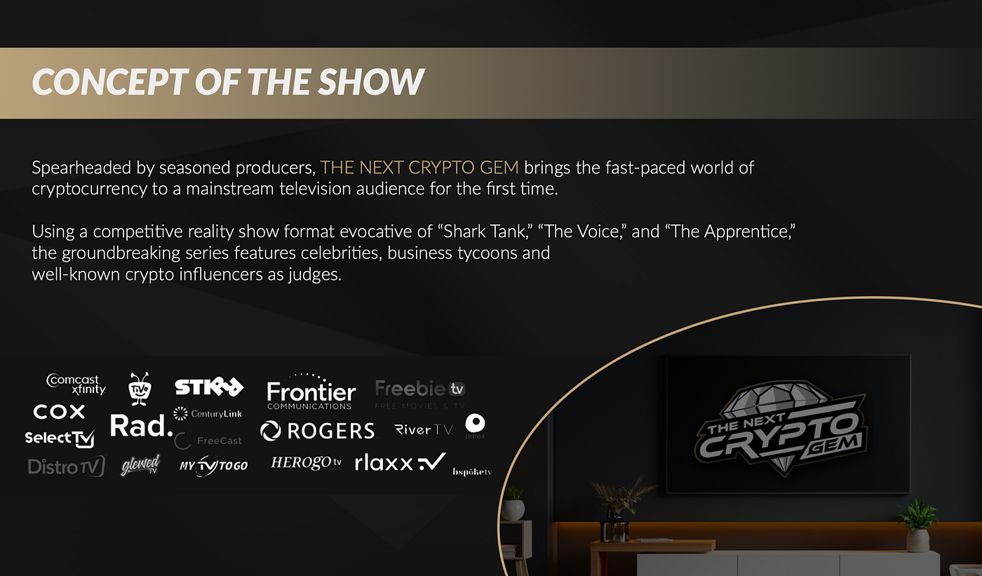 First Mainstream Crypto Reality TV Show “The Next Crypto Gem” Now Seeking  Contestants | by The Hourglass Collective | Medium