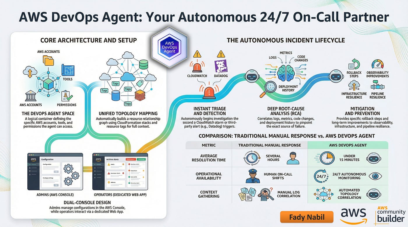 AWS DevOps Agent Exits Preview with Datadog MCP Integration, Claiming 75% MTTR Reduction