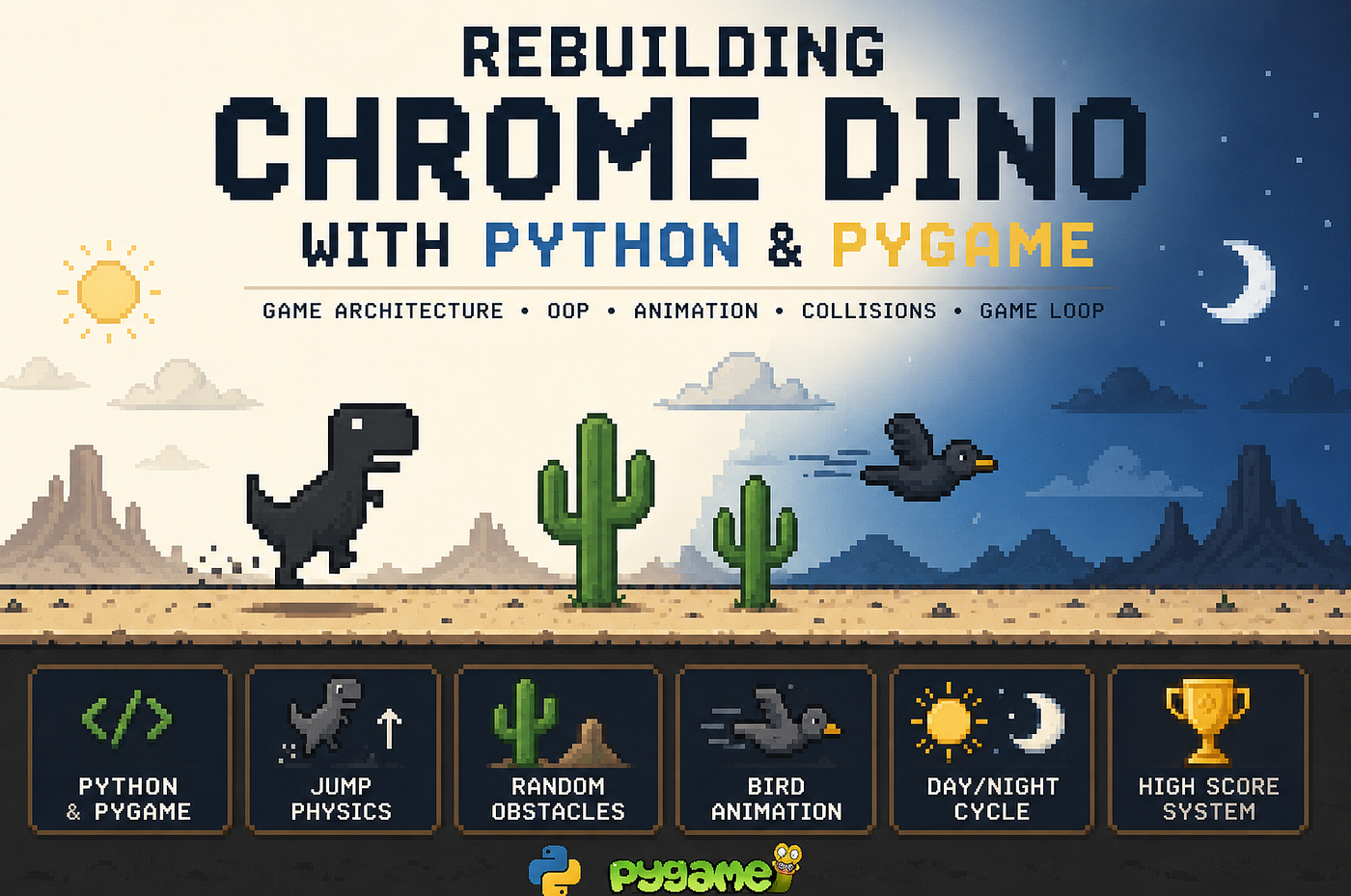 Building Google Dino Game with Pygame