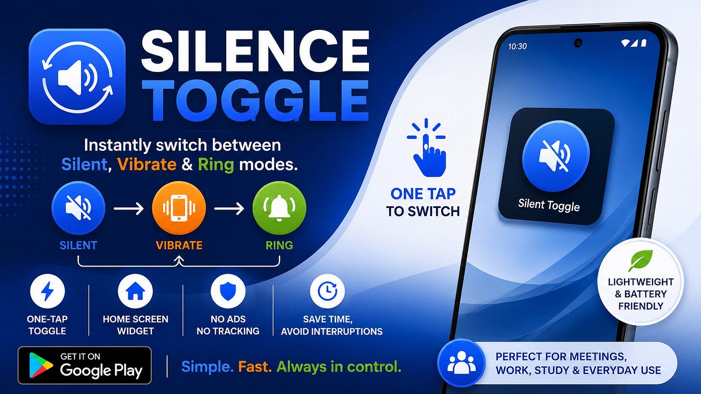 Silence Toggle Widget App