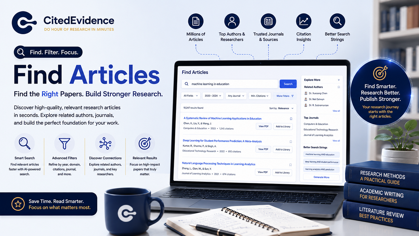 Why CitedEvidence Find Articles Helps Researchers Find Better Papers — Not Just More Papers