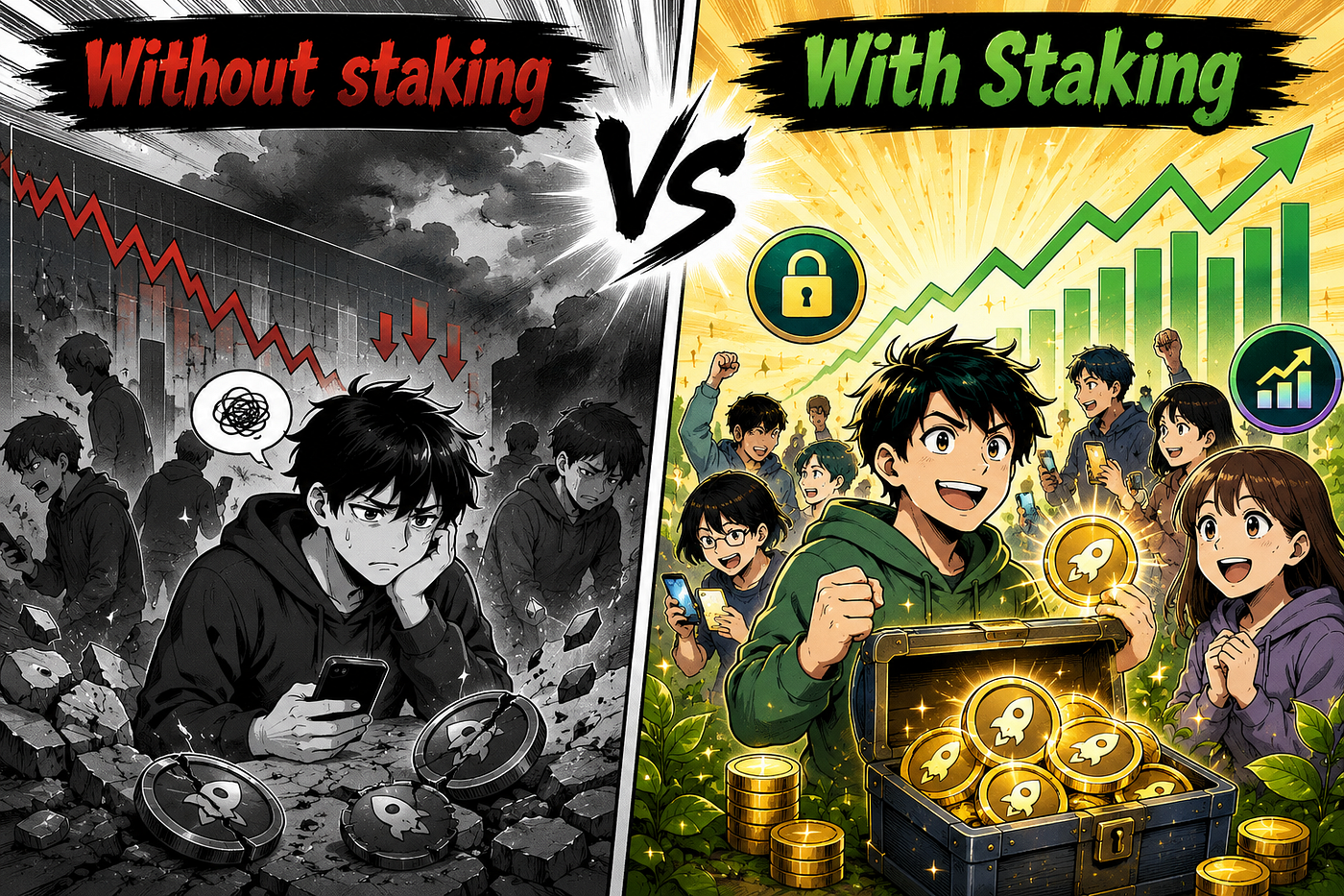 Fair Launch Tokens With or Without Staking: Impact Analysis