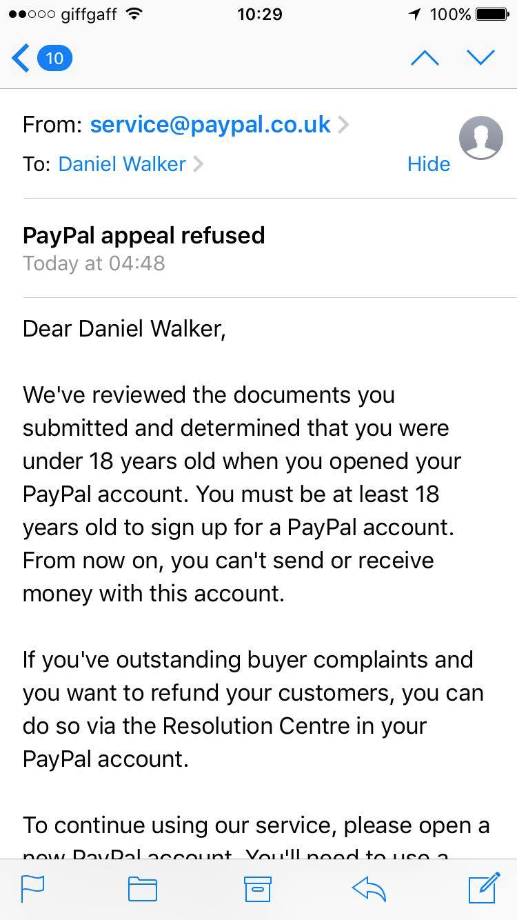 PSA: If you opened your PayPal account before you were 18, close it now. |  by SomeGuy | Medium