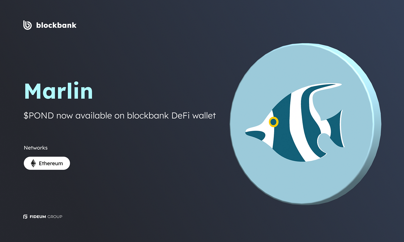 blockbank Crypto News Desk — #47. Marlin (POND) is now listed in… | by Abin  | Fideum Research Team | Medium