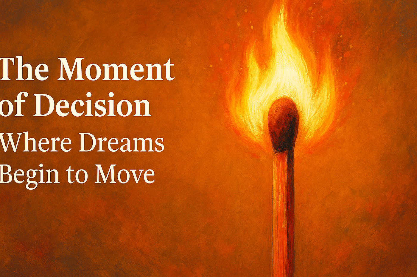 he Moment of Decision: Where Dreams Begin to Move