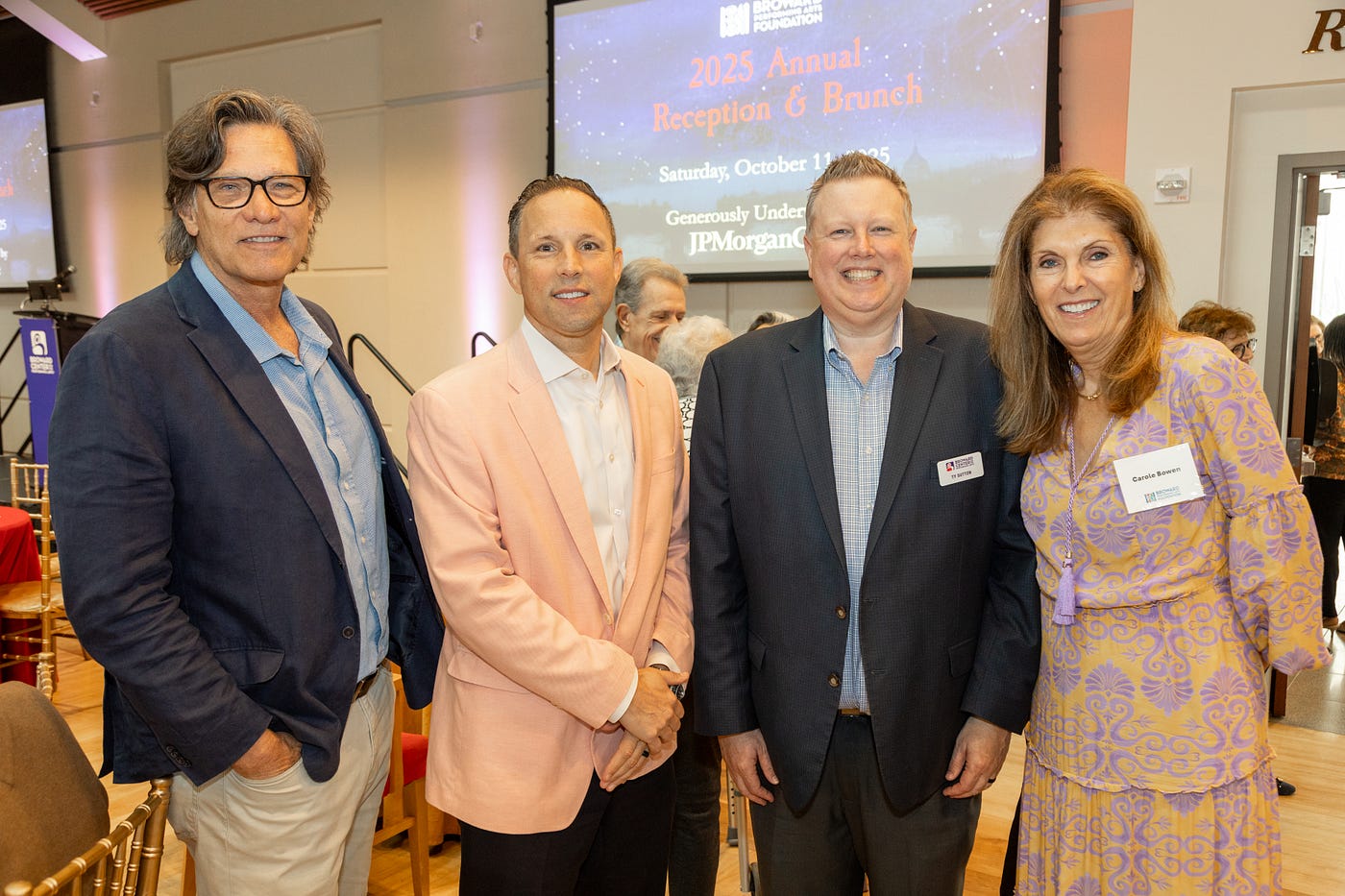 Dr. Robert Watson, Rick Thill (JPMorgan Chase), Ty Sutton, Carole Bowen (Credit — Downtown Photo)