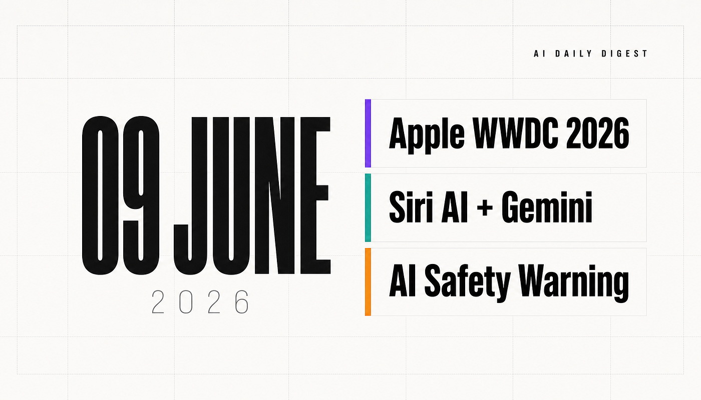 AI Daily Digest: June 9, 2026 — Apple WWDC Siri AI, Anthropic Safety Warning, OpenAI Lockdown