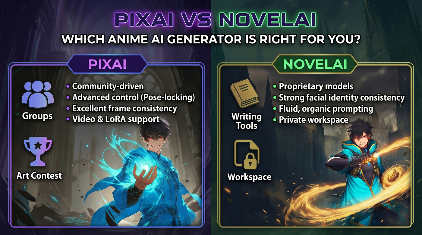 PixAI vs NovelAI: Which Anime AI Generator Actually Supports Long-Term Projects?