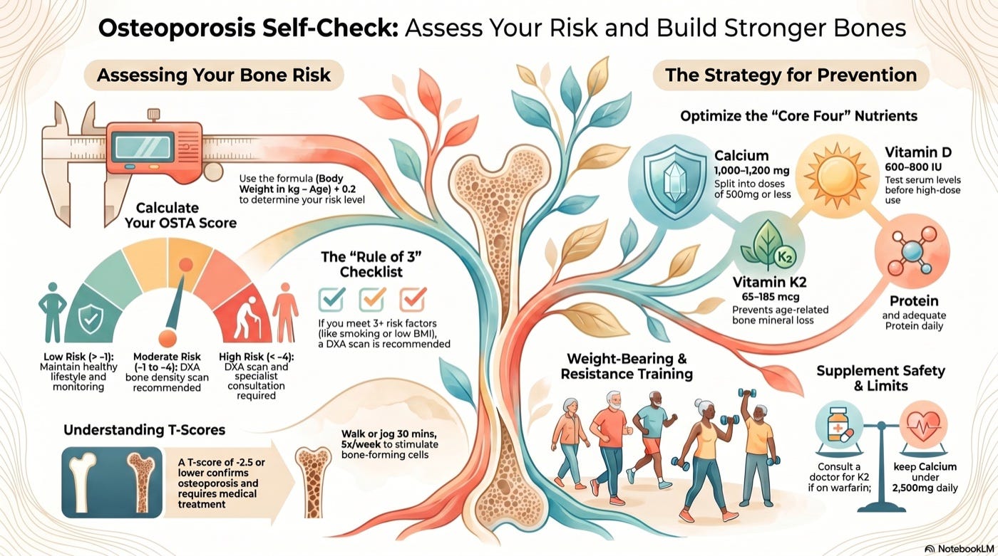 Am I at Risk for Osteoporosis? Self-Check + Calcium, Vitamin D & K2 Strategy