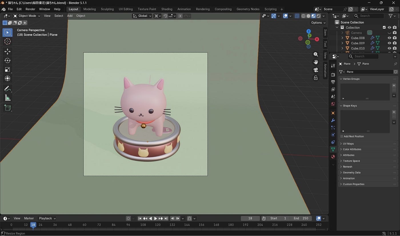 Blender作品ついに完成！