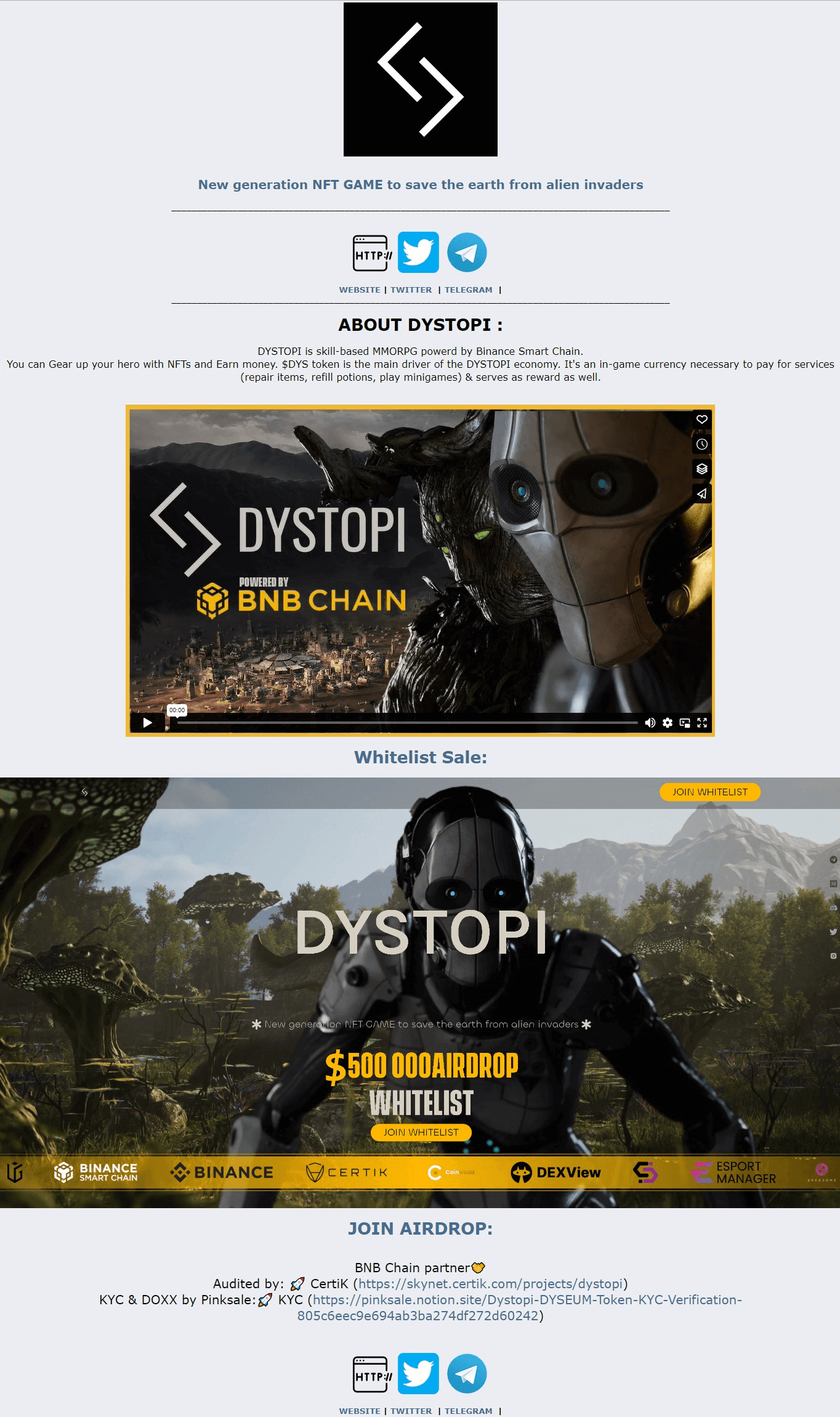 DYSTOPI — New generation NFT GAME AIRDROP - Cryptobluster - Medium