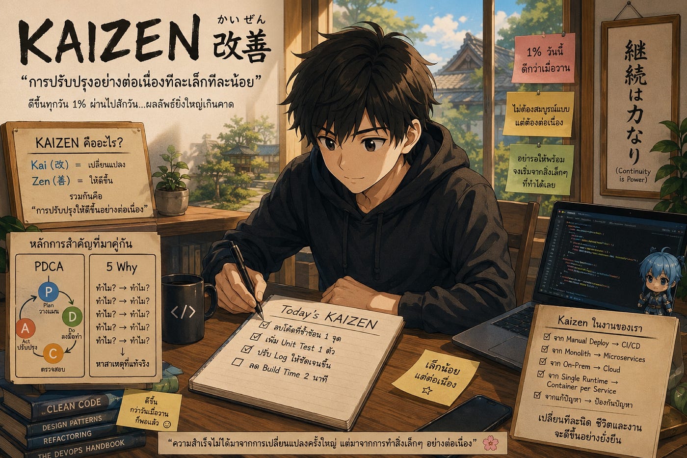 Kaizen: ความสำเร็จไม่ได้มาจากการเปลี่ยนแปลงครั้งใหญ่ แต่มาจากการดีขึ้นทุกวัน