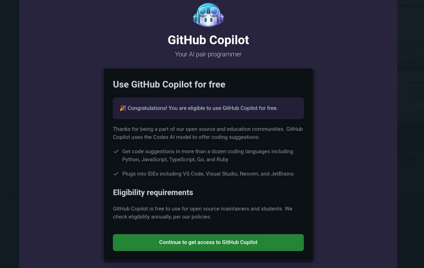 Como conseguir o GitHub Copilot de graça 😎 😍 · pedromendes · TabNews