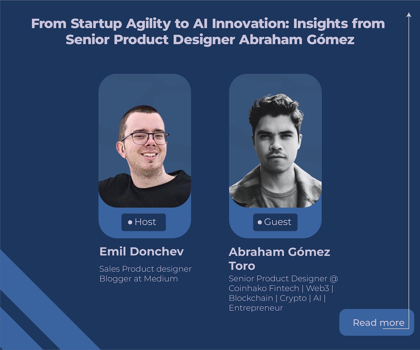 From Startup Agility to AI Innovation: Insights from Senior Product  Designer Abraham Gómez | by Emil Donchev | Bootcamp | Medium