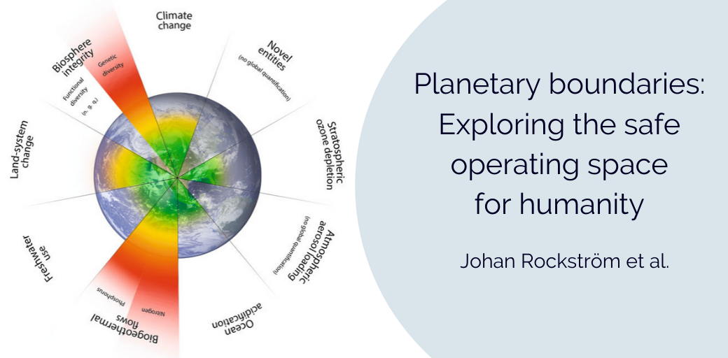 Outside the Safe Operating Space of the Planetary Boundary for