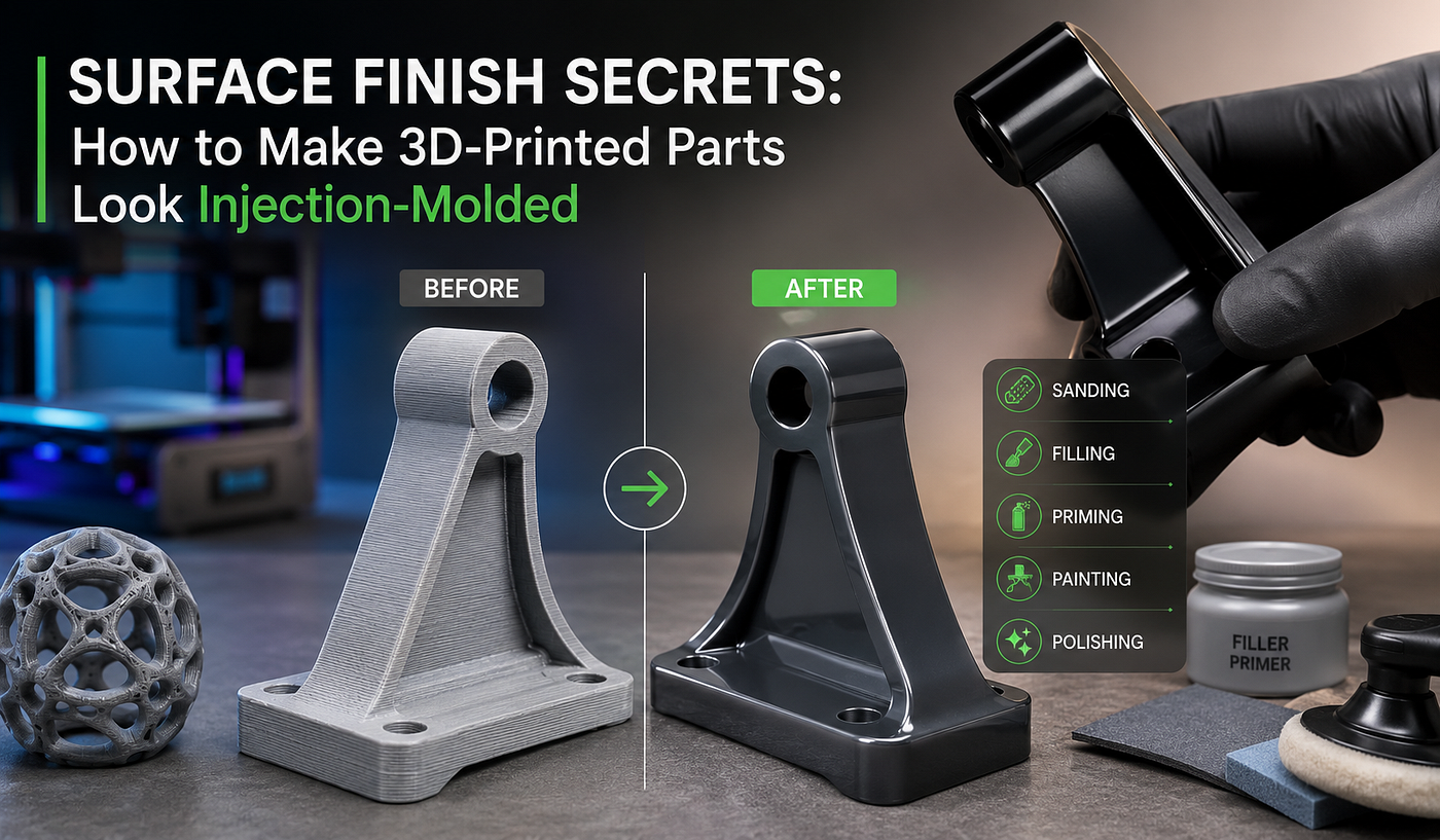 Surface Finish Secrets: How to Make 3D-Printed Parts Look Injection-Molded