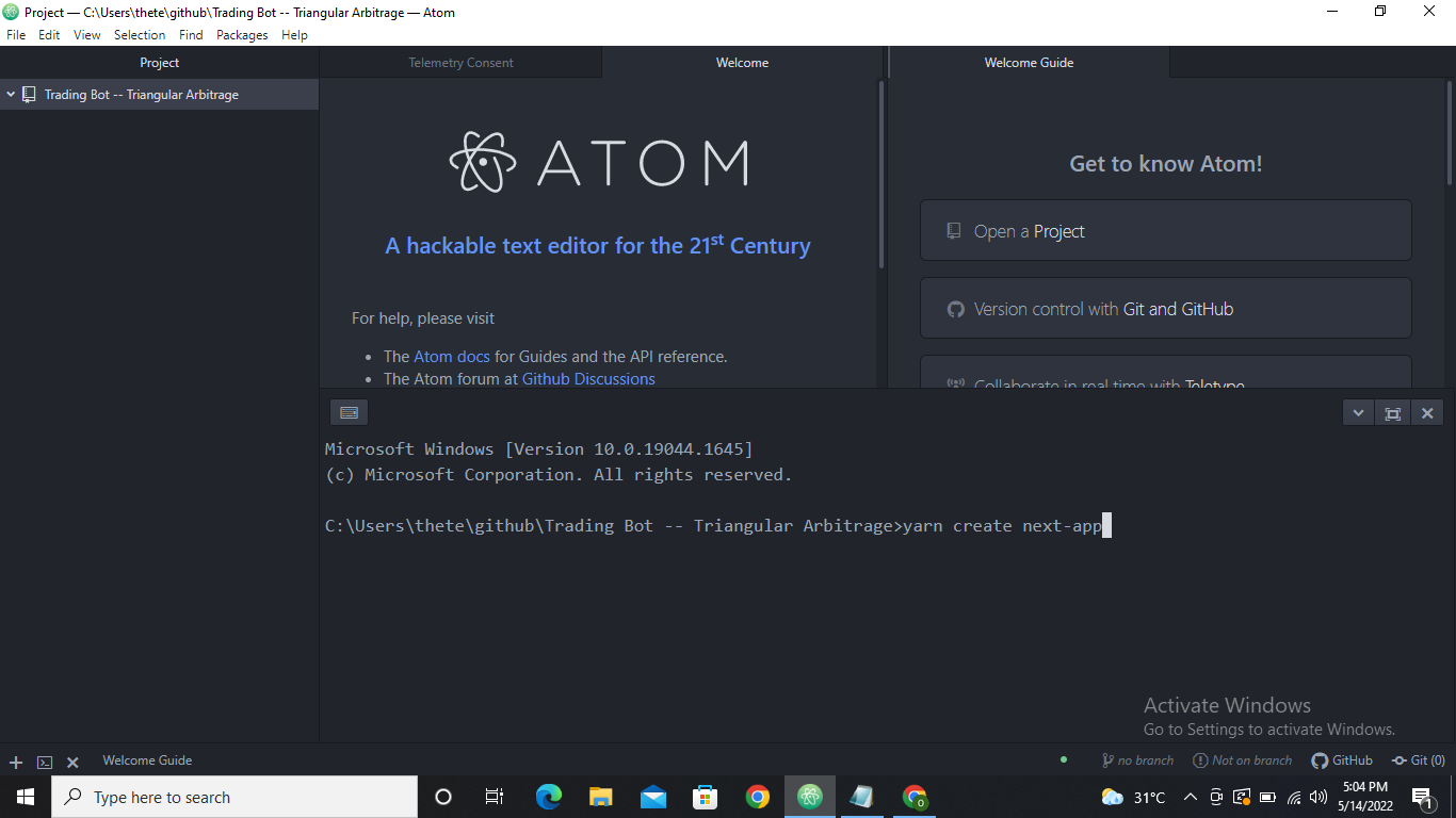 Setting up My Project with Nodejs and Nextjs — My Triangular Arbitrage  Trading Bot (Project Journey) | by Onwuka Victor | InsiderFinance Wire