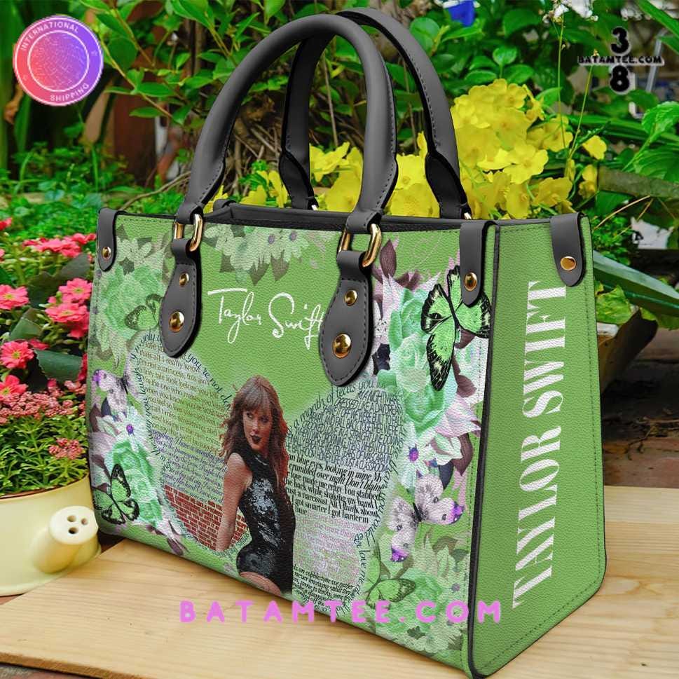 Taylor Swift Butterfly Green Leather Hand Bag