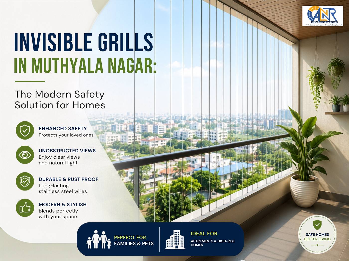 Invisible Grills in Muthyala Nagar: The Modern Safety Solution for Homes