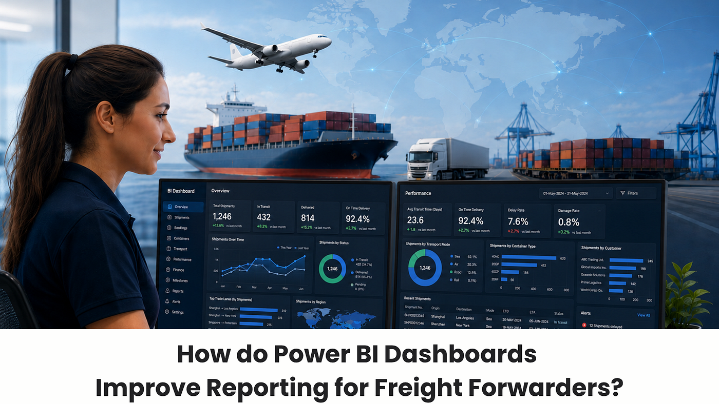 How do Power BI Dashboards Improve Reporting for Freight Forwarders?