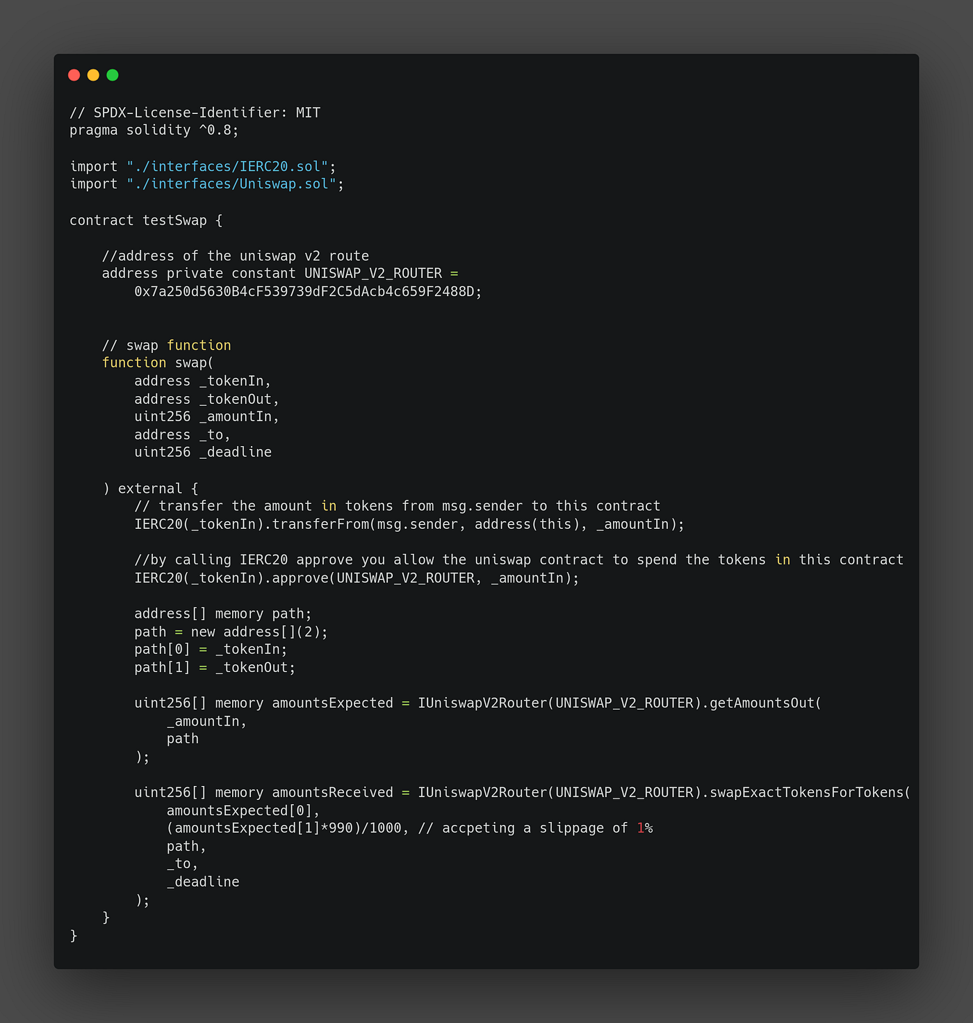 Uniswap 🔀 Testing. Write a Swap Contract and Test it against live  blockchain code on a Forked LocalNet | BuildBear Labs