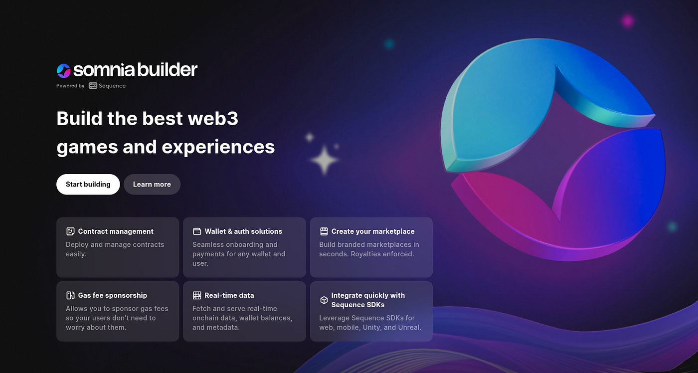Somnia Builder platform
